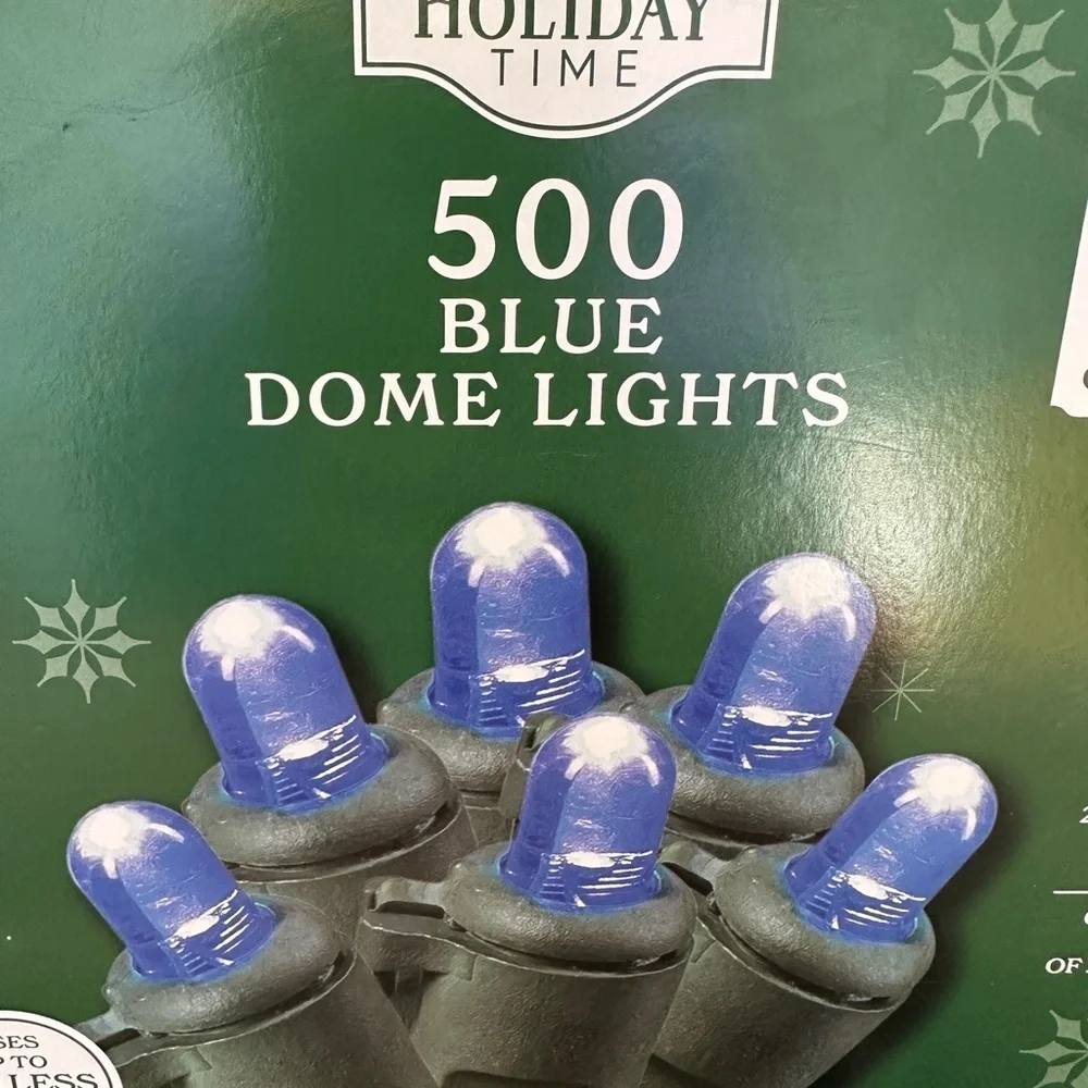 500 Blue Dome LED Lights 103.7 ft. Lighted Length Green Wire Indoor/Outdoor